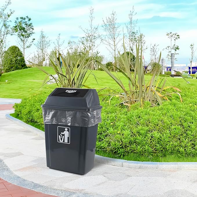 Rosebloom 18 Gallons Large Garbage Bags Large Trash Bags Gray 100 Counts