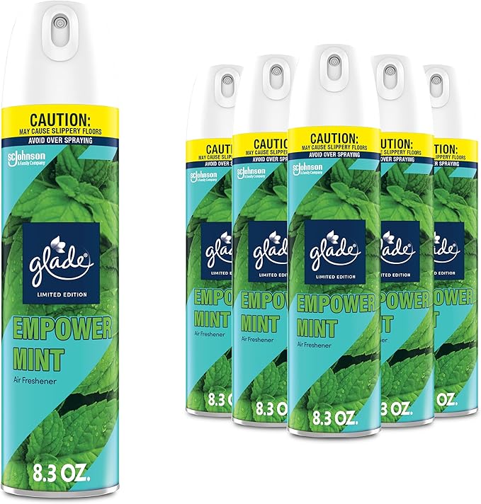 Glade Air Freshener Room Spray Empower Mint 8.3 oz 6 Count