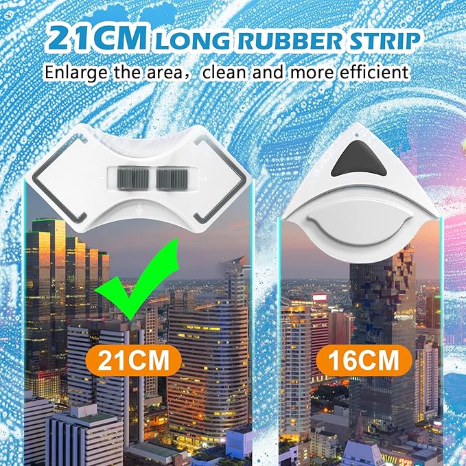 Magnetic Window Cleaner Tool - Adjustable Double-Sided Glass Wiper for Efficient Cleaning