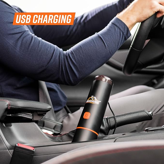 Armor All AA07V2 0901 Cordless Car Vacuum Handheld Mini Vacuum Cleaner for Car Interior Home Orange