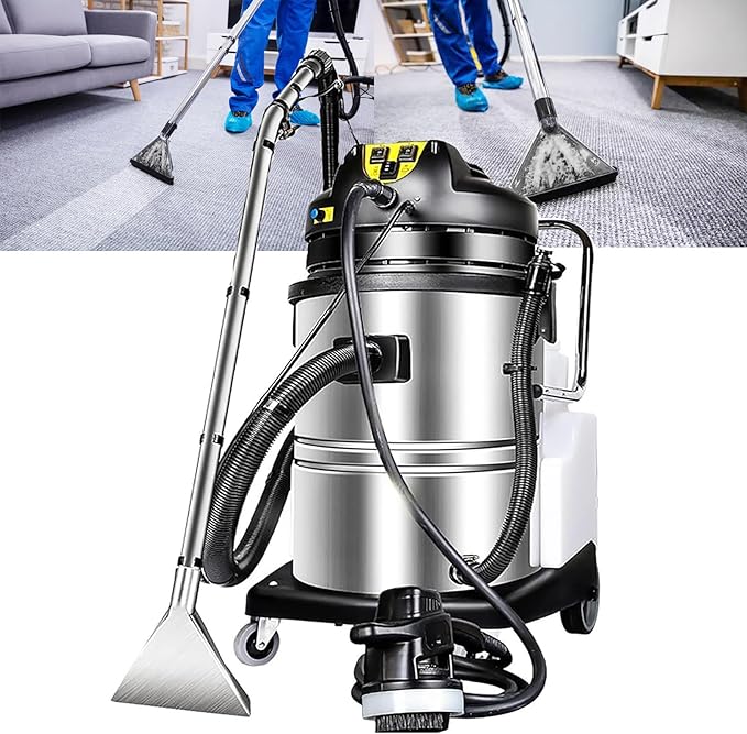 Portable 3 In 1 Stainless Steel Deep Cleaning Ex-tractorCarpet/Sofas Cleaner Machinefor Household/Commercial Carpets Sofas and Curtains40L
