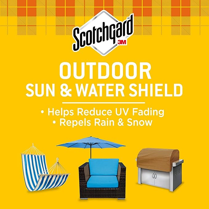 Scotchgard Sun and Water Shield Repels Water 21 Ounces (2 Cans) &amp Heavy Duty Water Shield Repels Water Ideal For Outerwear Tents Backpacks Canvas Polyester And Nylon 21 Ounces