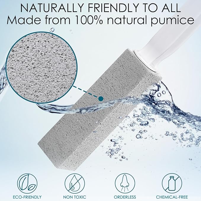 20 Pack Pumice Stone Toilet Bowl Cleaner Pumice Stone with Handle for Toilet Cleaning Remove Limescale Rust Cleaning Supplies for Toilet Pool Bathroom Sink