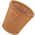 Amosfun Rattan Waste Baskets Round Woven Trash Can Wicker Garbage Containers Bin Rustic Flower Baskets Laundry Hamper for Home Bathroom Kitchen Office Brown