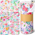 36 Pack Bright Flowers Reusable Cleaning Cloths Washable Cotton Kitchen Towels for Home (Nitid Color)