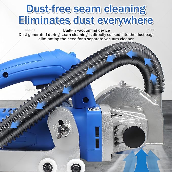 Automatic Rebound Electric Grout Removal Machine 1200W 9000RPM with Diamond Cutting Blade for Safe and Quick Tile Regrouting and Gap Cleaning Sawblade*5