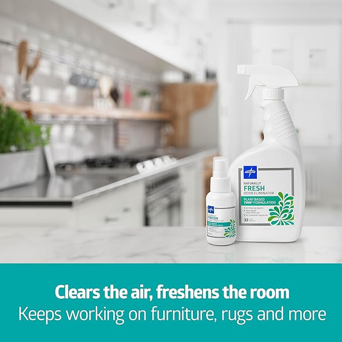 Medline Fresh Naturals Odor Eliminator Plant Based Odor Neutralizer Deodorizer Home Healthcare 2 oz spray bottle