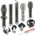 10-Piece Drain Cleaning Kit Clog Removal Set with Heavy-Duty Plunger Auger Snake Wrench &amp Tools for 5/16-inch to 3/4-inch Drain Snake Cable – for Sink Toilet Shower &amp Drainpipes