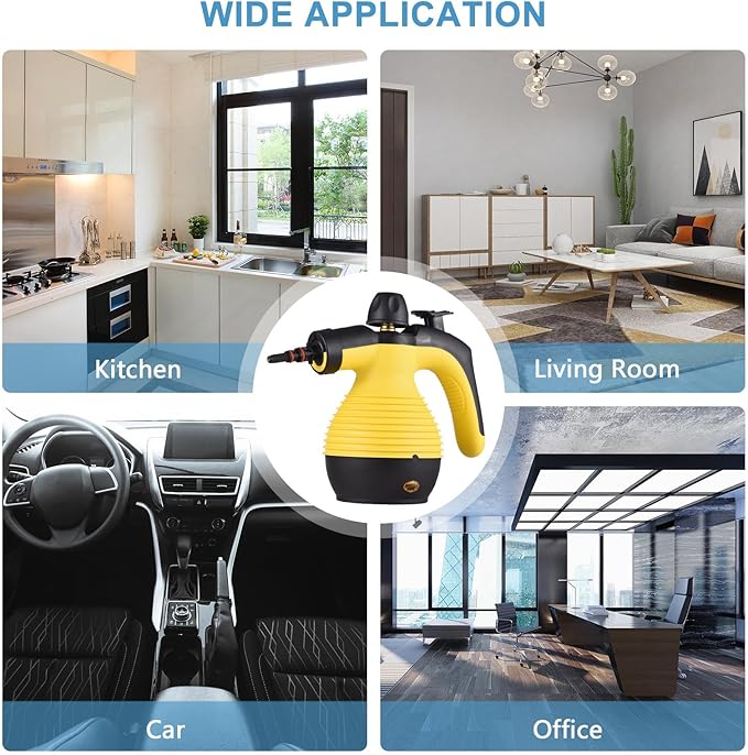 Handheld Steam Cleaner 900W to 1050W Multi Surface Steamer for Cleaning Multi Purpose Chemical Handheld Pressurized Steam Cleaner for Home Car Upholstery and More (US