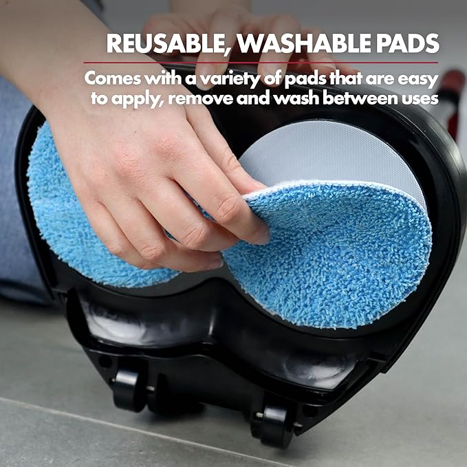 Ewbank EP170 Complete Cleaner Washer Scrubber Scourer and Polisher Interchangeable Brushes and Pads Multi-Use Floor Machine 2200 rpm Lightweight Red 8 Pound