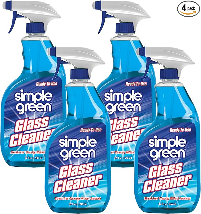 Simple Green Ready-To-Use Glass Cleaner 32 oz. Blue (Pack of 4)