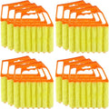 Maxdot 12 Pcs Blind Cleaner Duster Tool 7 Finger Dusting Cleaner Tool Handheld Blind Dusters for Cleaning Washable Mini Brush for Air Conditioner Wood Blinds Window Dust Dirt Yellow