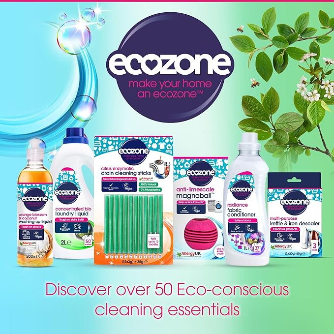 EcoZone Magnoball Anti-Limescale Device for Dishwashers &amp Washing Machines Reusable Magnetic Limescale Remover &amp Descaler Drum &amp Interior Cleaner Vegan &amp Non Toxic Scientifically P