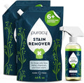 Puracy Stain Remover Natural Travel and Laundry Stain Cleaner for Clothes Baby Essentials Kids Stains Oil and Fabric Spot Cleaner Unscented (48 fl oz Pack of 2 and12 fl oz)