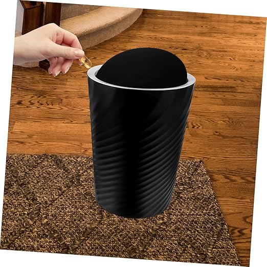 Healifty Capacity Trash Can with Lid Wastebasket for Home Office Outdoor Use Versatile Garbage Container for Bathroom Bedroom Kitchen