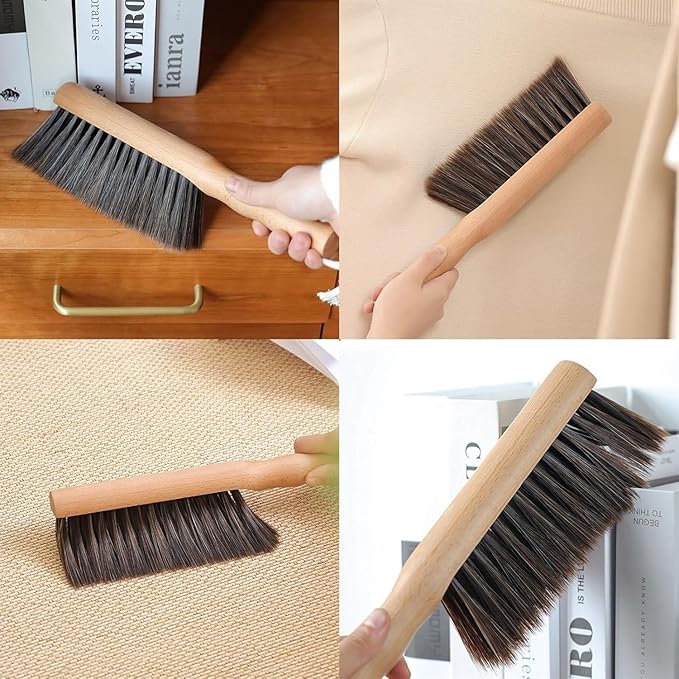 Whisk Broom Hand Held Bench Brush Encrypted Bristles for Hand Broom Extended Handle for Easy Holding Drafting