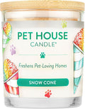 Pet House Candles Plant-Based Clean Burning Long Lasting Pet Odor Candle for Home - Snow Cone