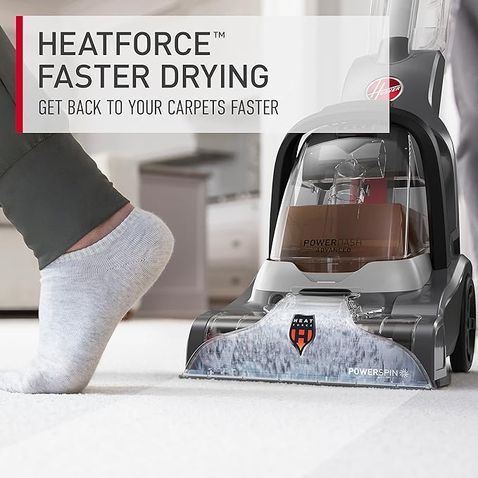 Hoover PowerDash Pet Advanced Compact Carpet Cleaner Machine with Above Floor Cleaning Lightweight Carpet Shampooer Machine Pair with a Hoover Carpet Cleaner Solution for a Bright Refreshed Home