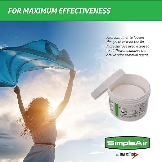 Duct Fresh Gel - HVAC Air Freshener Cleaner Deodorizer Non Toxic for Odor Block Small