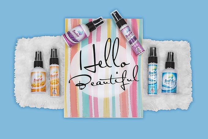 Flushie Pre-Toilet Spray 1oz Assorted Mix 4-Pack and 16oz Refill Lavender Bundle