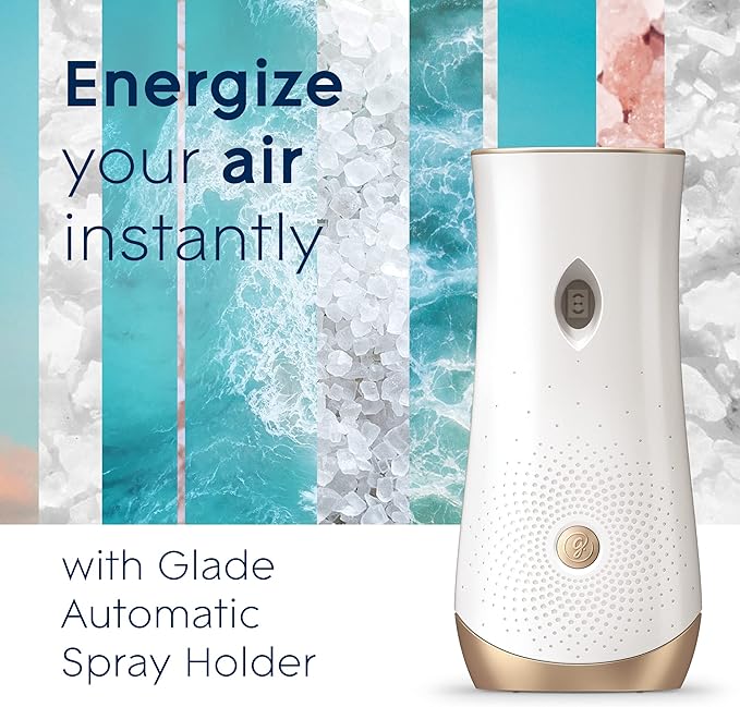 Glade Automatic Spray Refill Sky &amp Sea Salt Scented Air Freshener for Home and Bathroom 6.2 Oz 6 Count