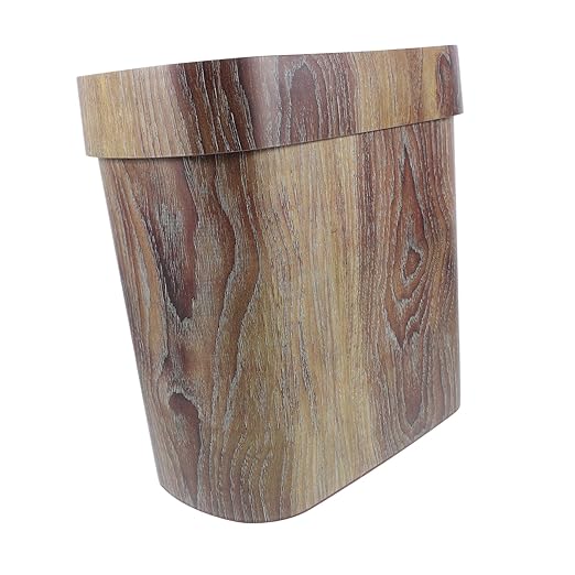 IMIKEYA Marble Pattern Plastic Wastebasket Lidless Garbage Bin with Stable Ring Structure for Kitchen Bathroom Easy to Clean and Design