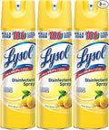 Lysol Disinfectant Spray Lemon Breeze 19 Ounce (Pack of 3)