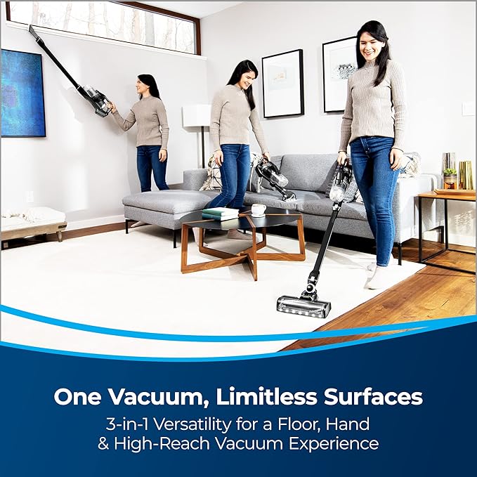 Bissell ICONPet Turbo Vacuum with Powerful Turbo Boost Suction Tangle Free Brush Roll &amp Parking Break LED Crevice + Dusting Brush Tool LED Motorized TurboBrush Tool &amp Wall Mount. Color Ma