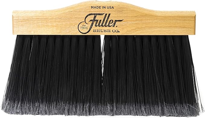 Fuller Brush 10-Inch Upright Maple Wood Broom Head – Indoor and Outdoor Cleaning Head for Hard Surfaces Including Tile Concrete Garage Floors Workshops Basements and Commercial Spaces