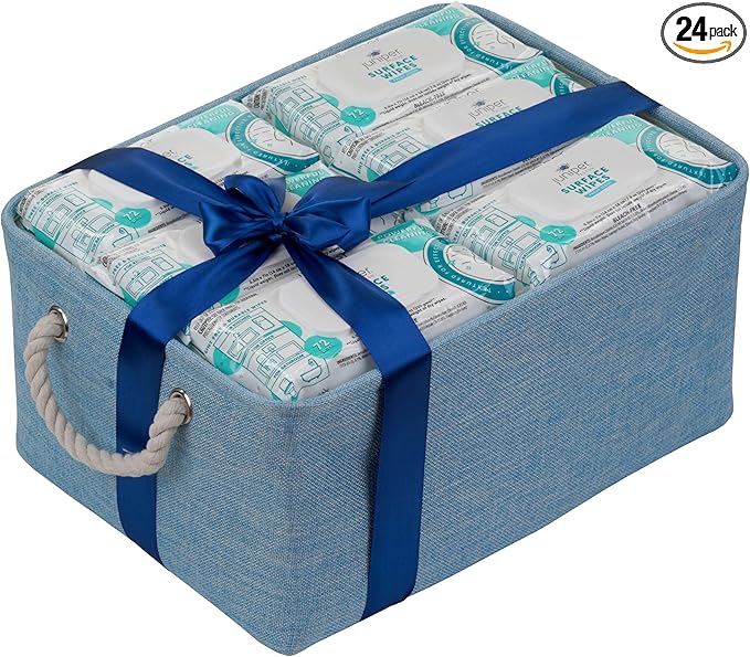 24 Pack Surface Cleaning Wipes Bleach Free All-Purpose Cleaner for Bathroom Kitchen Office 1728 Count Soft Flow with Gift Basket