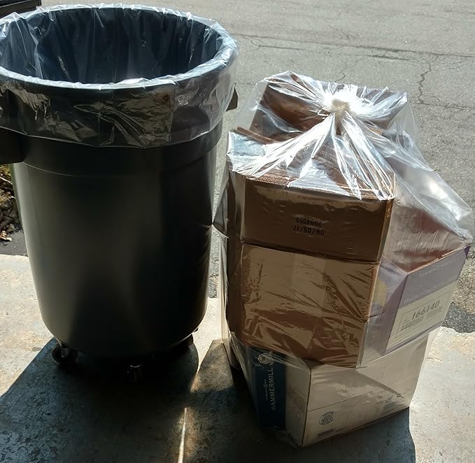 Super Big Mouth Trash Bags® 55 Gallon Clear Recycle Trash Garbage Bags 2-MIL 38W x 58H - 10 Pack