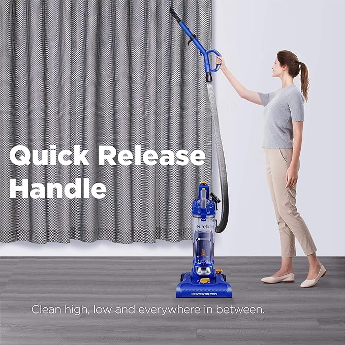 eureka NEU182A PowerSpeed Bagless Upright Vacuum Cleaner Lite Blue
