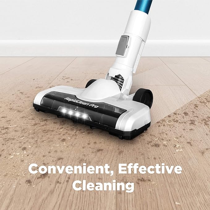 Eureka NEC185 Cordless Stick Vacuum Cleaner Convenient for Hard Floors Rechargeable Handheld Vacuum Cleaner Portable with Powerful Motor Efficient SuctionWhite
