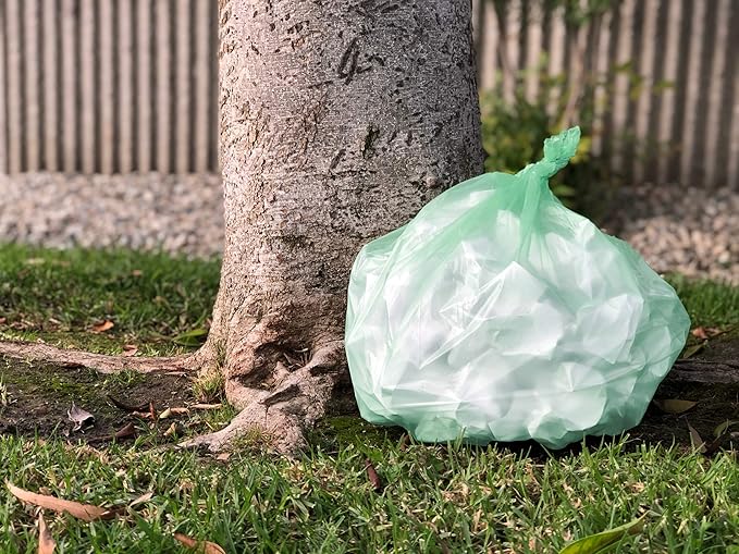 Reli. Compostable 6-8 Gallon Trash Bags | 100 Count | ASTM D6400 | Green | Eco-Friendly | For Compost