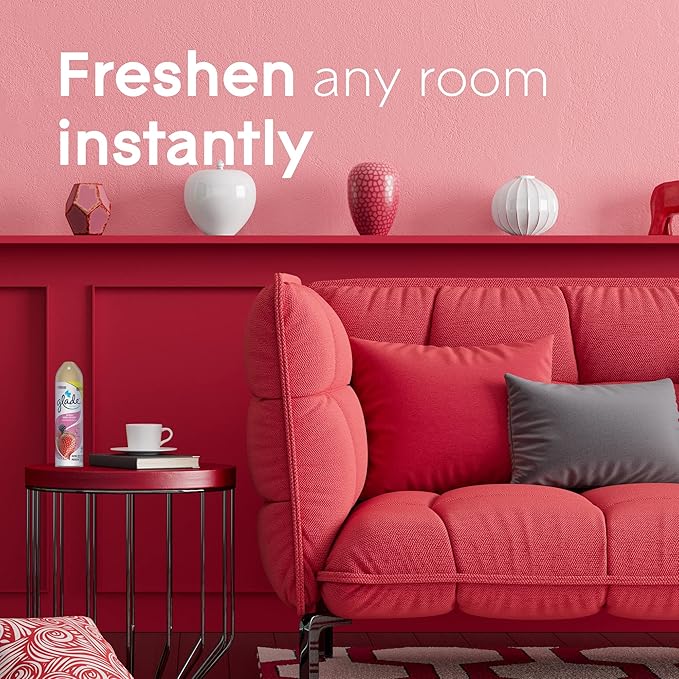 Glade Air Freshener Room Spray Bubbly Berry Splash 8 Oz 12 Count