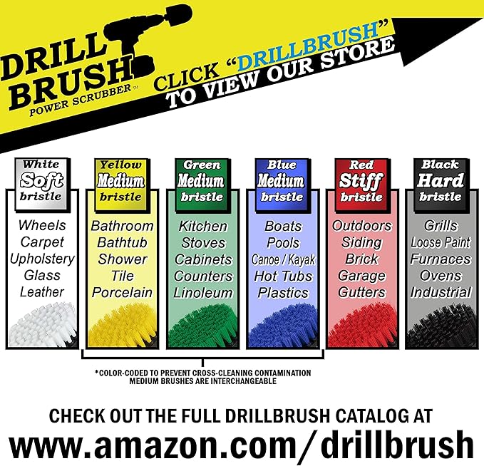Bathroom Cleaner - Cleaning Supplies - Spin Brush - Grout Cleaner - Bathtub - Shower - Drill Brush - Carpet Cleaner - Sink - Shower Mat - Scrub Brush - Tile Grout Cleaning Tool &amp Shower Power Clea