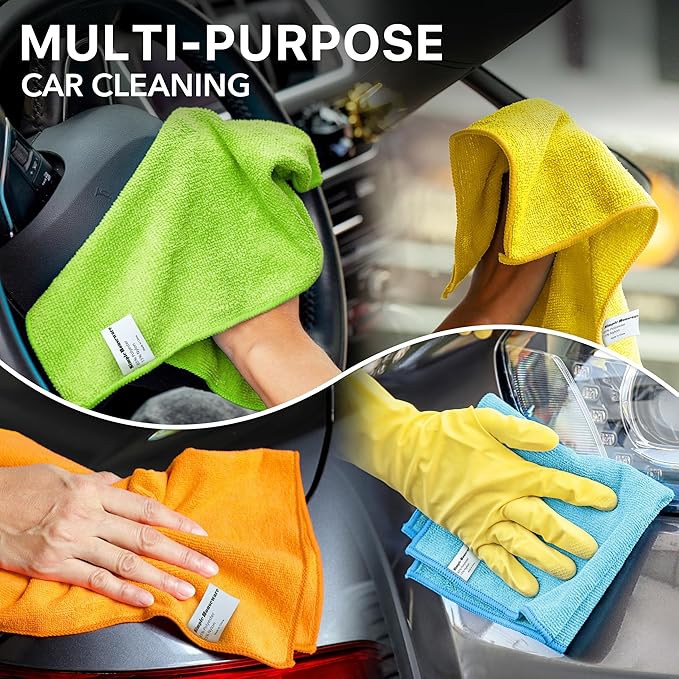 Simple Houseware Microfiber Cleaning Cloth 50 Pack 12 x 16 4 Colors