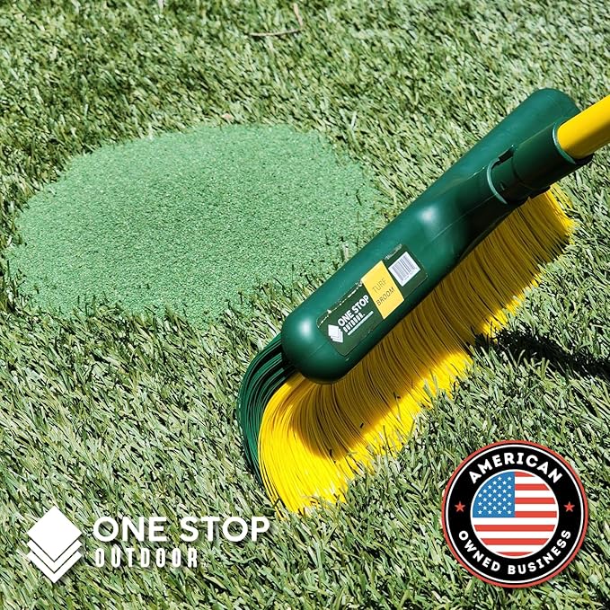 Artificial Grass Turf Broom - Astroturf Rake/Brush. Also Great Carpet Rake &amp Groomer (Curved Bristle)