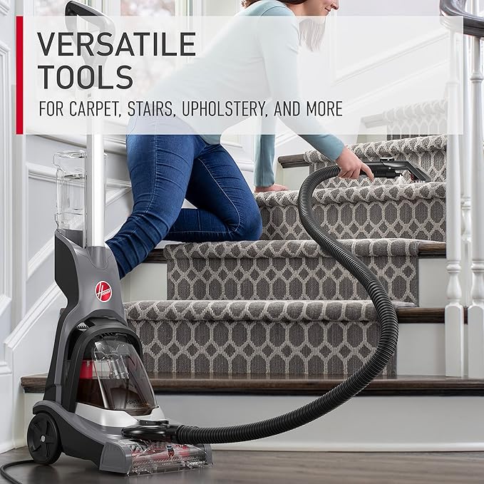 Hoover PowerDash Pet Advanced Compact Carpet Cleaner Machine with Above Floor Cleaning Lightweight Carpet Shampooer Machine Pair with a Hoover Carpet Cleaner Solution for a Bright Refreshed Home