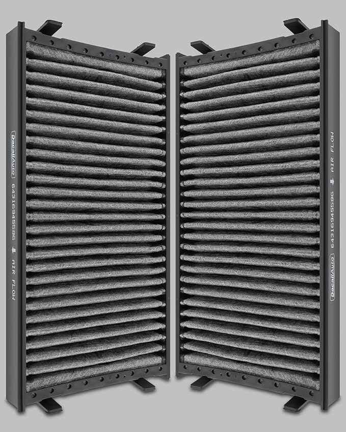 2pcs Set Cabin Air Filter Fit for BMW X5 V8-4.8L (2007-2010) for BMW X6 (2008-2019). Replace 64116945594 64119248294
