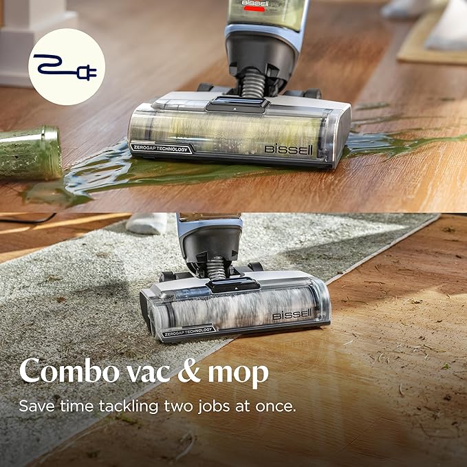 Bissell CrossWave Edge Floor Cleaner Wet Dry Vacuum Mop with Zero-Gap Edge Technology &amp Powerful Suction for Tile Floors and Stain Removal 4111A