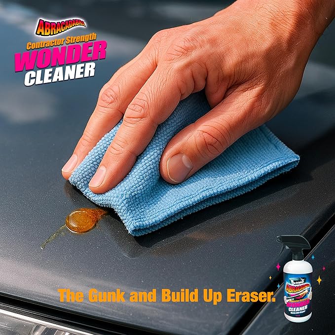 Abracadabra® Contractor Strength Wonder Cleaner - As Seen on TV - 16 fl oz - Gunk &amp Build up Remover - Removes Tar Adhesives Gum Stickers Sap Oils &amp More on Most Surfaces - Better Stronge