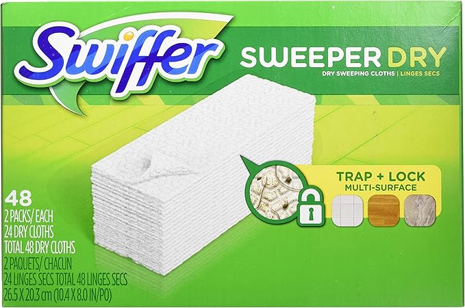 Swiffer Sweeper Dry Sweeping Pad Multi Surface Refills Unscented 48 Count
