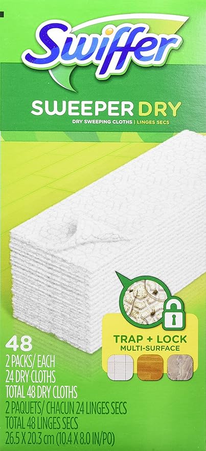 Swiffer Sweeper Dry Sweeping Pad Multi Surface Refills Unscented 48 Count