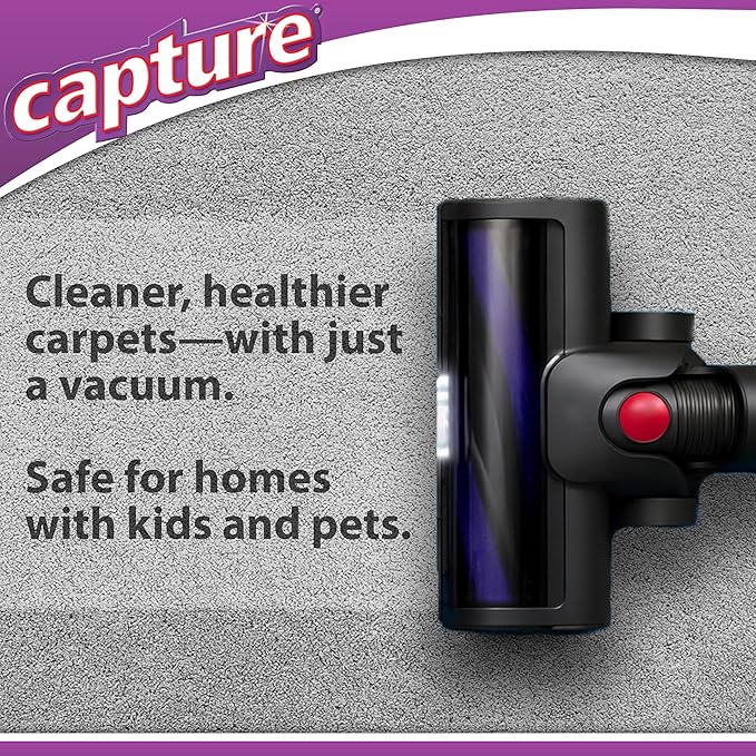 Capture Carpet &amp Rug Dry Cleaner w/Resealable lid - Home Car Dogs &amp Cats Pet Carpet Cleaner Solution - Strength Odor Eliminator Stains Spot Remover Non Liquid &amp No Harsh Chemical (2.5