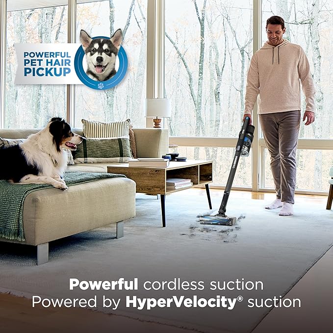Shark PowerPro Reveal Plus Cordless Vacuum FloorDetect &amp Dirt-Reveal Technology HEPA Filter Carpet &amp Hard Floor Rechargeable Charcoal IZ376H