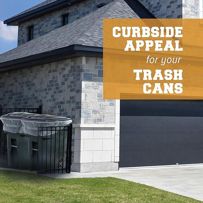 Plasticplace 95-96 gallon Garbage Can Liners │ 2 Mil │ Clear Heavy Duty Trash Bags │ 61” X 68” (25Count)