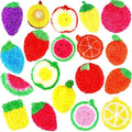 20 Pieces Fruit Dish Scrubber Colorful Reusable Kitchen Fruit Shaped Dish Scrubbers for Family Washing Pots and Dishes Bathtub Sink