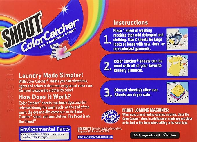 Shout Color Catcher &amp Washer Sheets-24 ct. (Pack of 5)