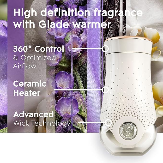 Glade PlugIns Refills Air Freshener Scented and Essential Oils for Home and Bathroom Lavender &amp Vanilla 6.7 Fl Oz 10 Count